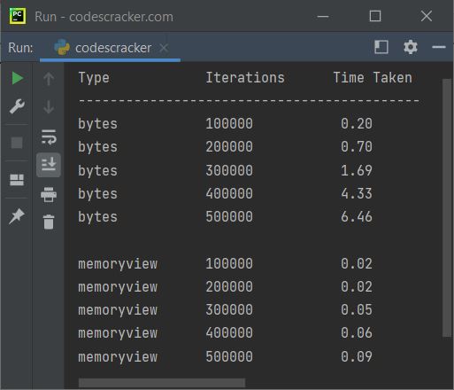 memoryview object in python