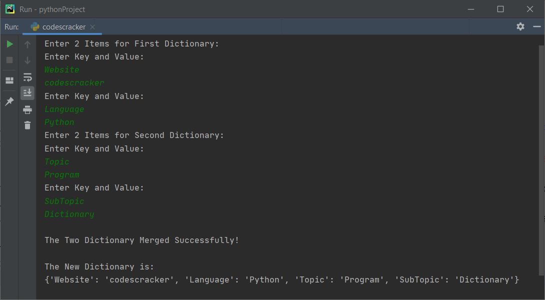 merge two dictionaries python