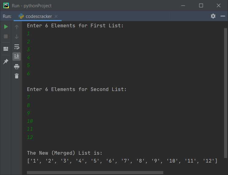 merge two lists python