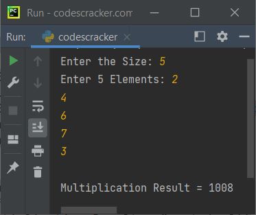 multiply all numbers in list python