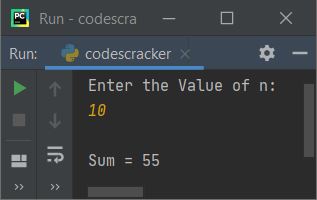 natural number sum python