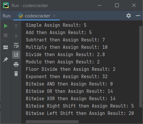 operator arithmetic example python