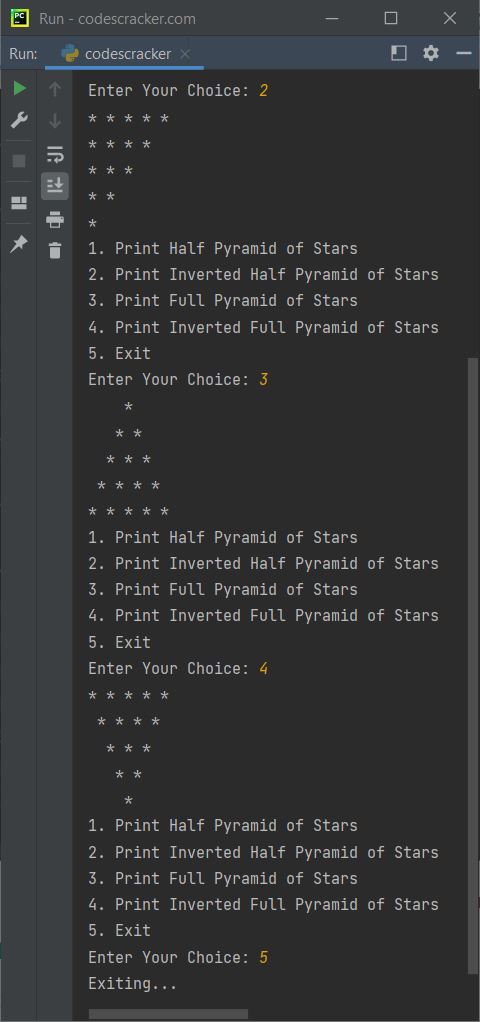 python pattern programming examples