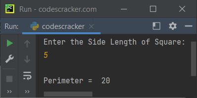 perimeter of square python