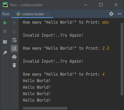 print hello world many times python