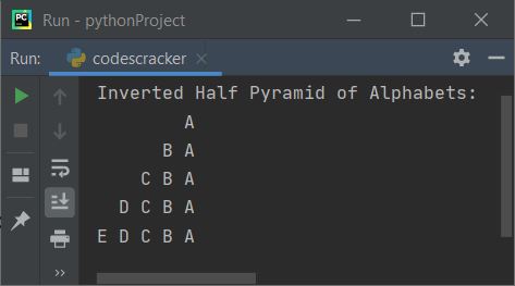 print pyramid pattern python