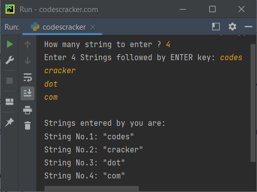 print string in Python program