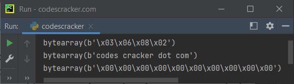 python bytearray function example