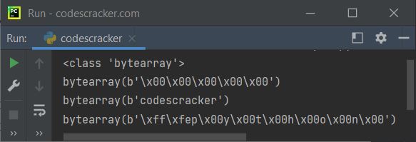 python bytearray function