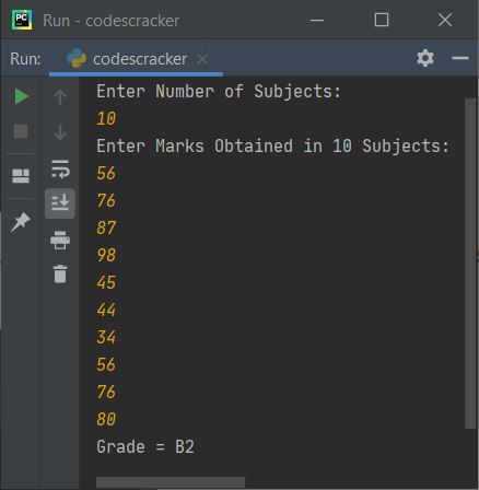 find student grade in python