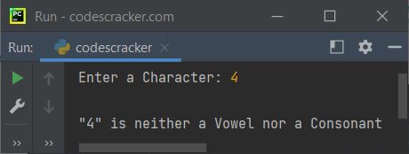 python check vowel