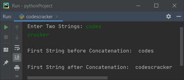 python concatenate two strings