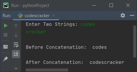 python concatenate two strings