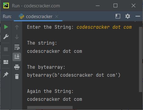 python convert bytearray to string