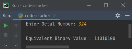 python convert octal to binary