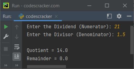 python divmod function program