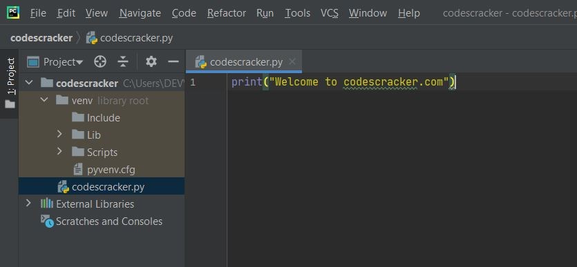 python environment setup pycharm