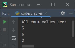 python example print all enum values