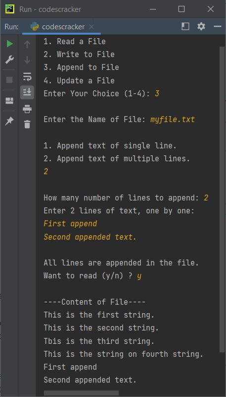 python file handling advance