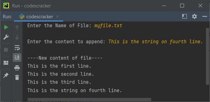 python file handling appending to file