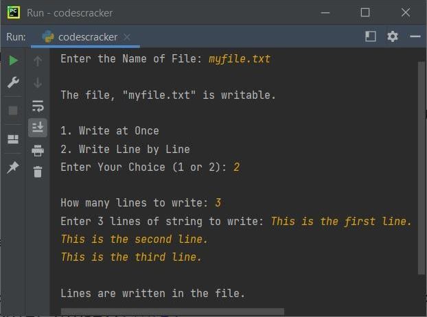 python file handling write file if writable