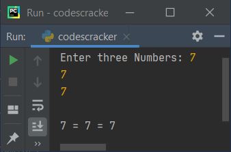 find largest among three numbers in python