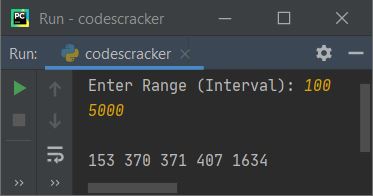 python generate armstrong numbers in given range