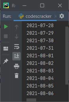 python iterates over dates example