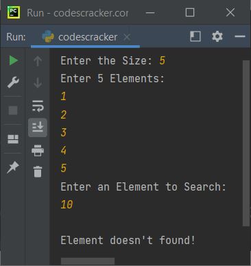 python linear search