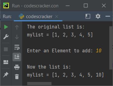 python list add element to list