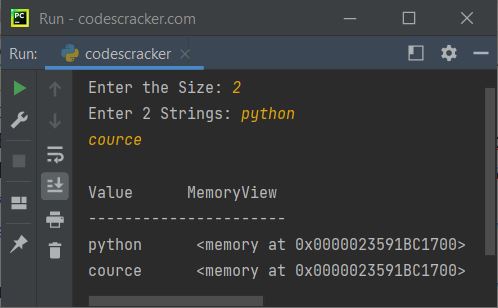 python memoryview example