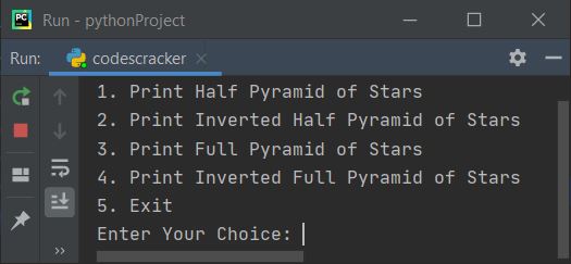 python patterns programs