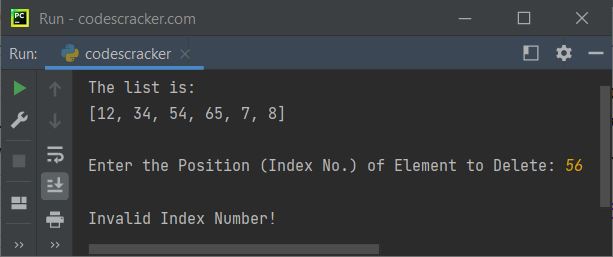 python pop method