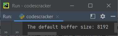 python print default buffer size