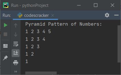 python print patterns of stars