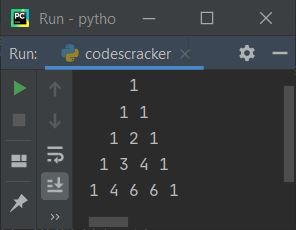 python print pascal triangle