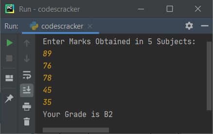 python calculate grade of student