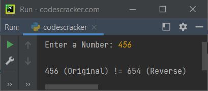 python check reverse equals original