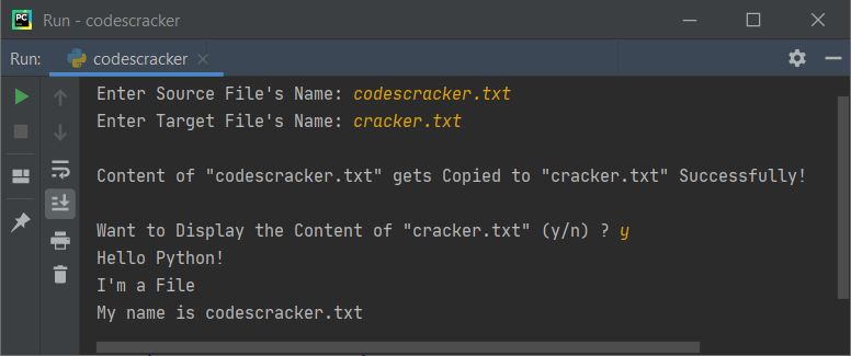 python program copy one file to another