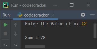 python find sum of natural numbers