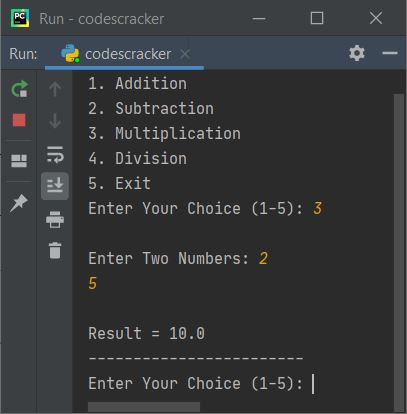 python make calculator