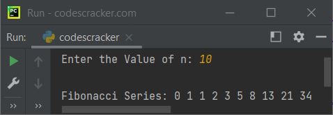 python program print Fibonacci series