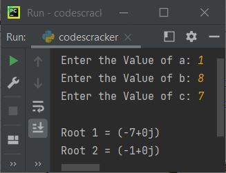 python solve quadratic equation