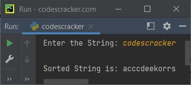 python program sort string