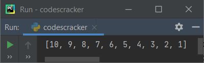 python range generate reverse sequence