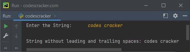 python remove spaces from both end of string