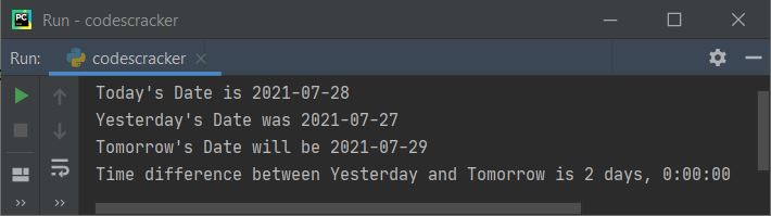 python simple date arithmetic