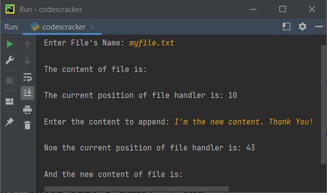 python tell function example