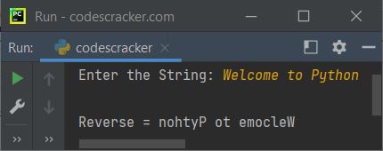 reverse a string python
