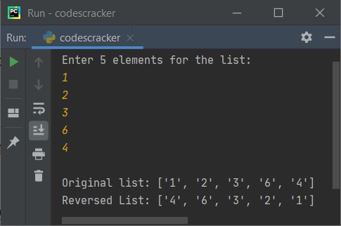 reverse list python